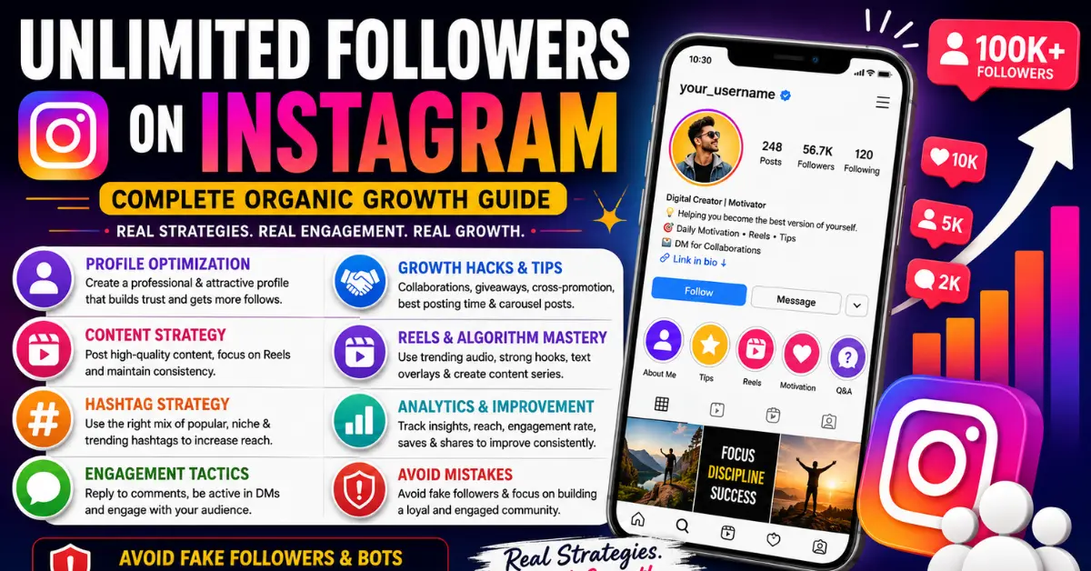 Unlimited Followers on Instagram: Complete Organic Growth Guide (2026)